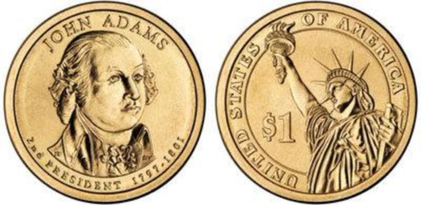 B - #2 John Adams Dollar Coin bear