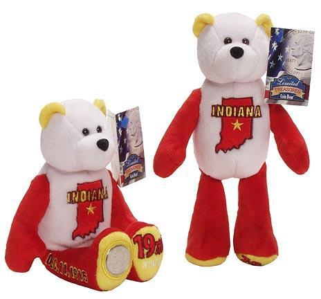 All 5 State Coin bears from 2002 TN OH LA IN and MS