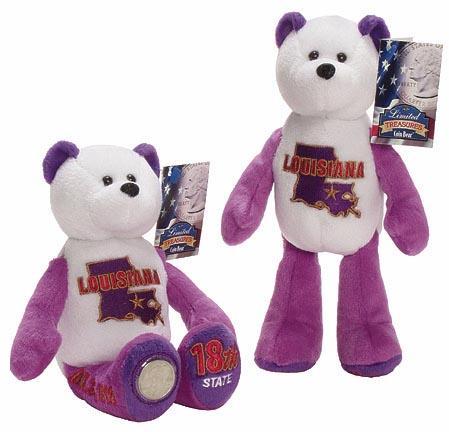 All 5 State Coin bears from 2002 TN OH LA IN and MS