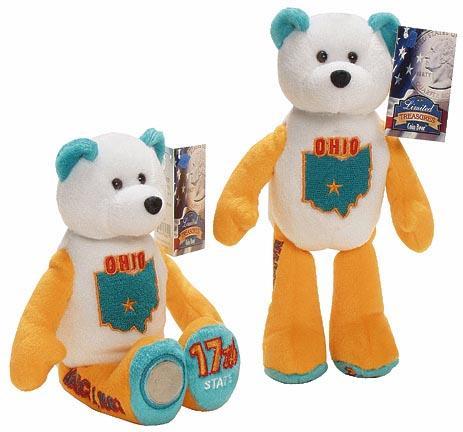 All 5 State Coin bears from 2002 TN OH LA IN and MS