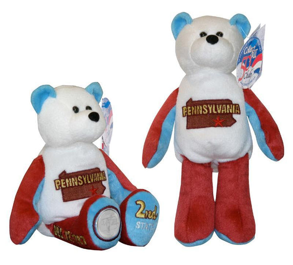 All 5 State Coin bears from 1999 DE PA NJ GA and CT