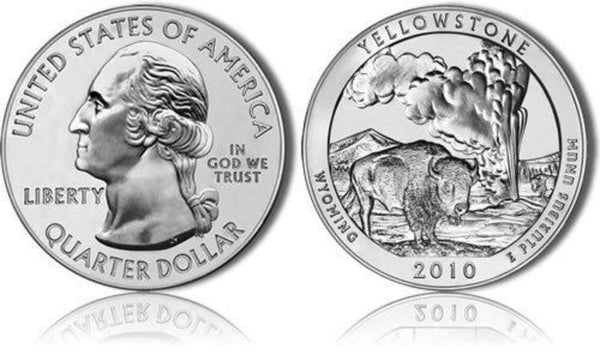 Yellowstone Wyoming National Park quarter