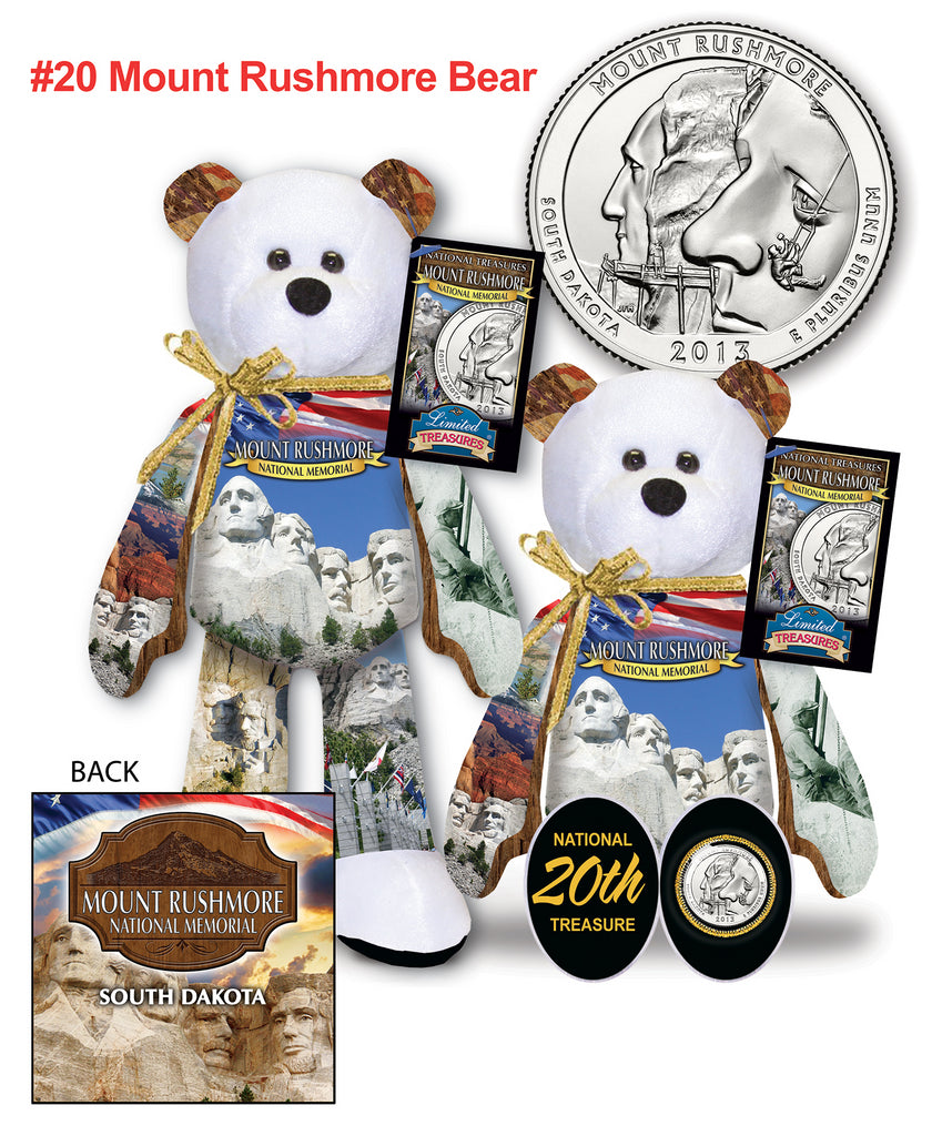 Mount Rushmore South Dakota National Park Quarter bear