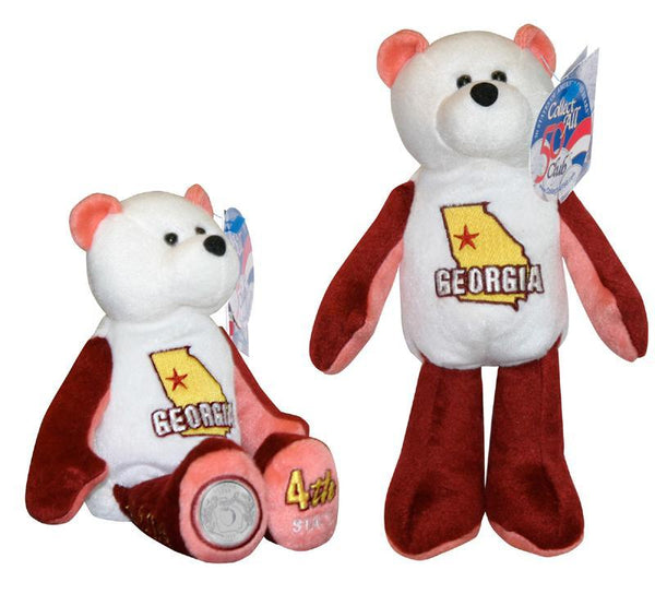 All 5 State Coin bears from 1999 DE PA NJ GA and CT
