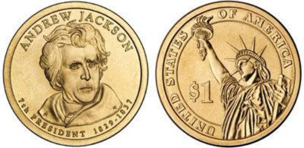 G - #7 Andrew Jackson Dollar Coin bear
