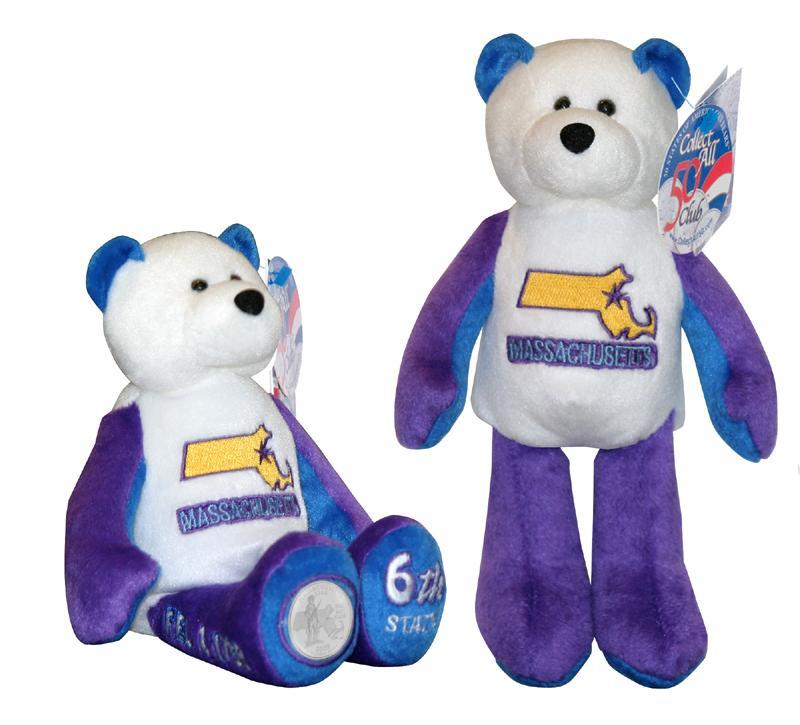 6 Massachusetts State Quarter bear – Limited Treasures 6 Massachusetts State Quarter bear – Limited Treasures
