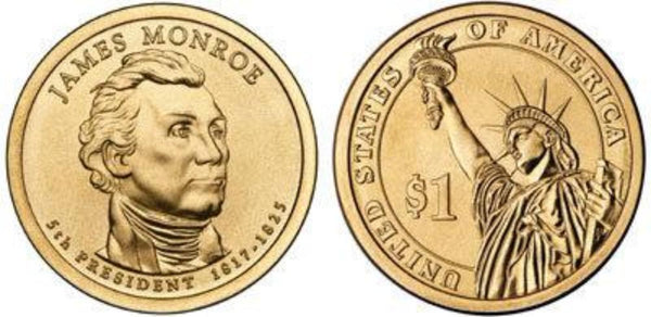 E- #5 James Monroe Dollar Coin bear