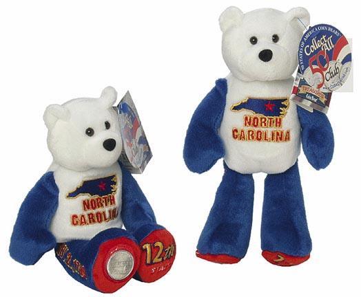 All 5 State Coin bears from 2001 NY NC RI VT and KY