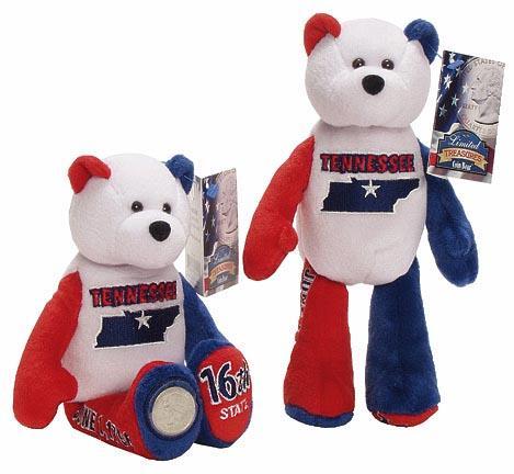 All 5 State Coin bears from 2002 TN OH LA IN and MS