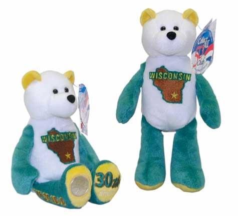 All 5 State Coin bears from 2004 MI FL TX IA and WI