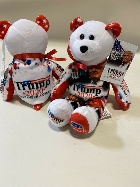 Qty of 2 Donald Trump 2020 Limited Edition Re-election Campaign Teddy Bears