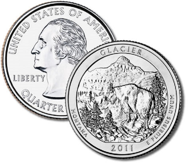 #7 Montana Glacier National Park Quarter bear part of the America the Beautiful Series