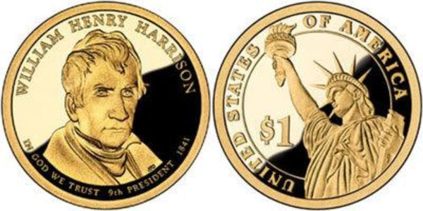I - #9 William Henry Harrison Dollar Coin bear