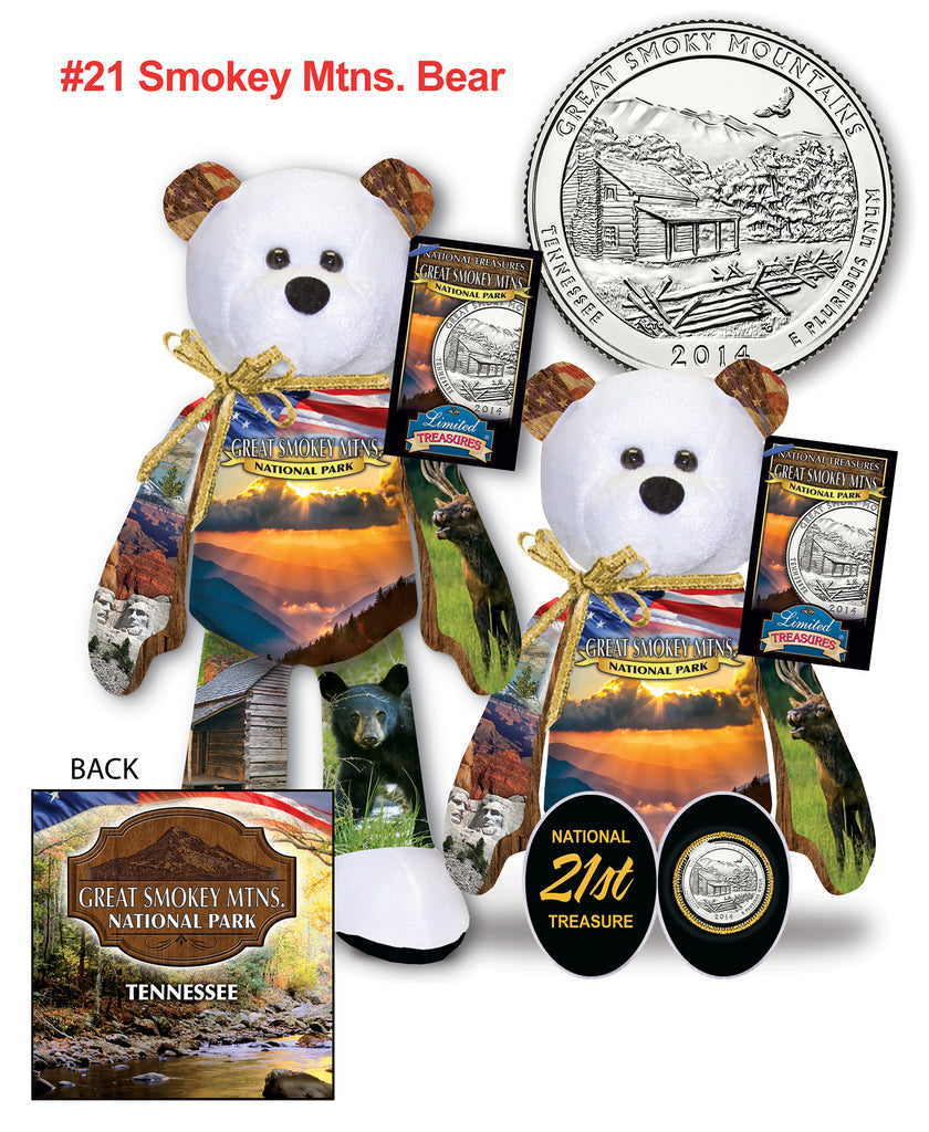 Great Smoky Mountains Tennessee National Park Quarter bear