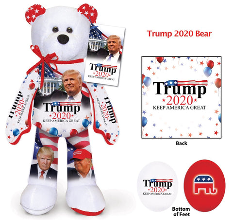 Qty of 10 Donald Trump 2020 Limited Edition Presidential Campaign Collectible Bean Bears